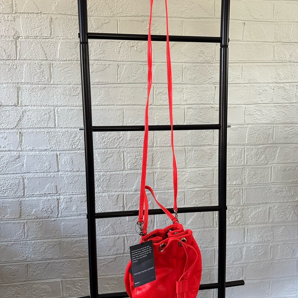 Marc By Marc Jacobs Vibrant Orange Italian Leather Mini Bag
